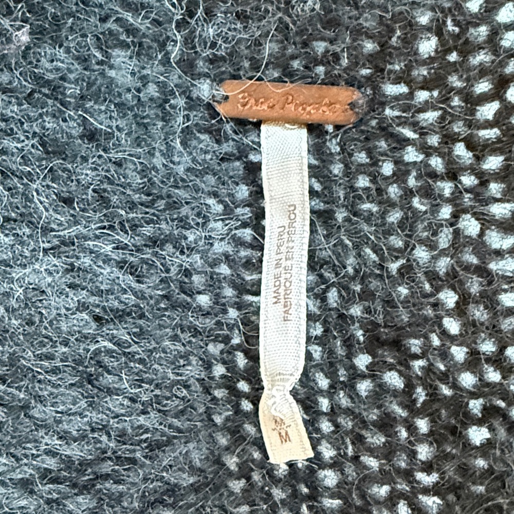 Free People Oversized Striped Alpaca Open Cardigan Medium - Picture 6 of 11